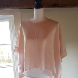 NWOT pink cashmere poncho